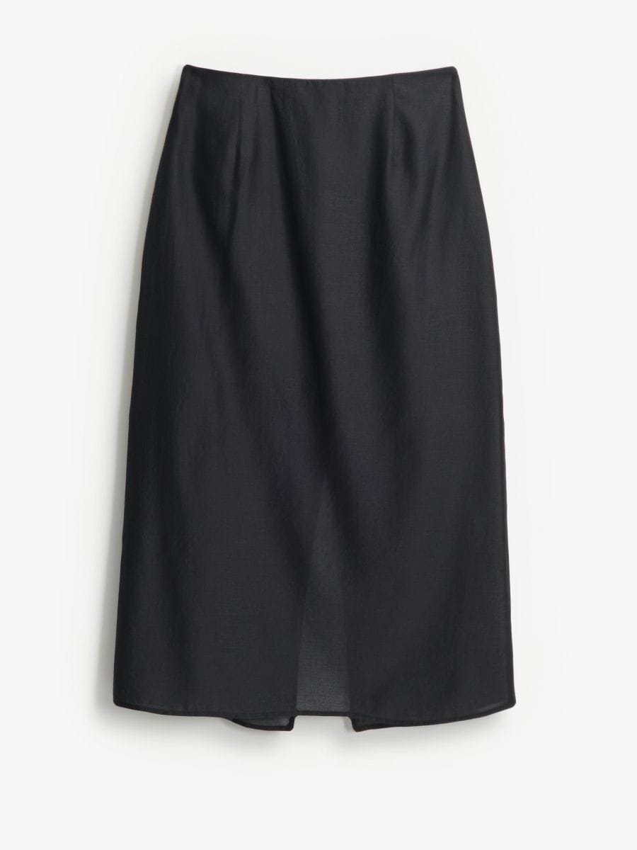 Transparentna spódnica midi