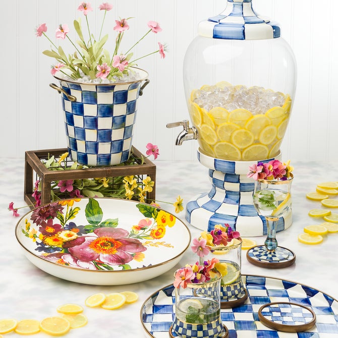 Royal Check Round Tray