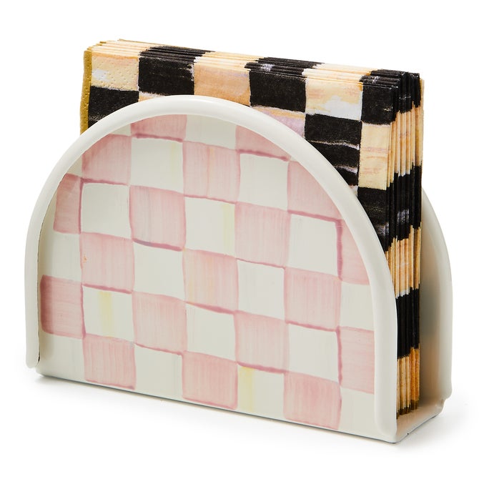 Rosy Check Napkin Holder