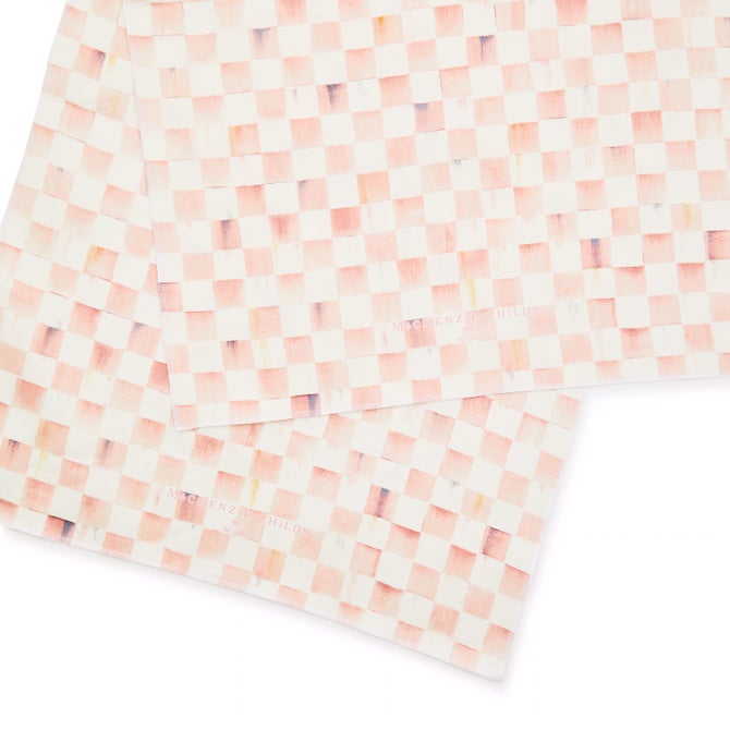 Rosy Check Dish Towel