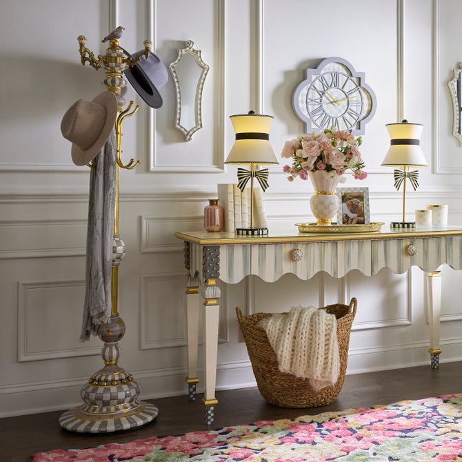 Sterling Check Coat Perch