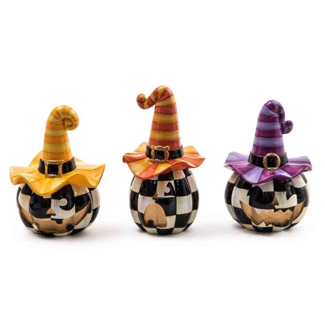 Mini Happy Jack Pumpkins, Set of 3