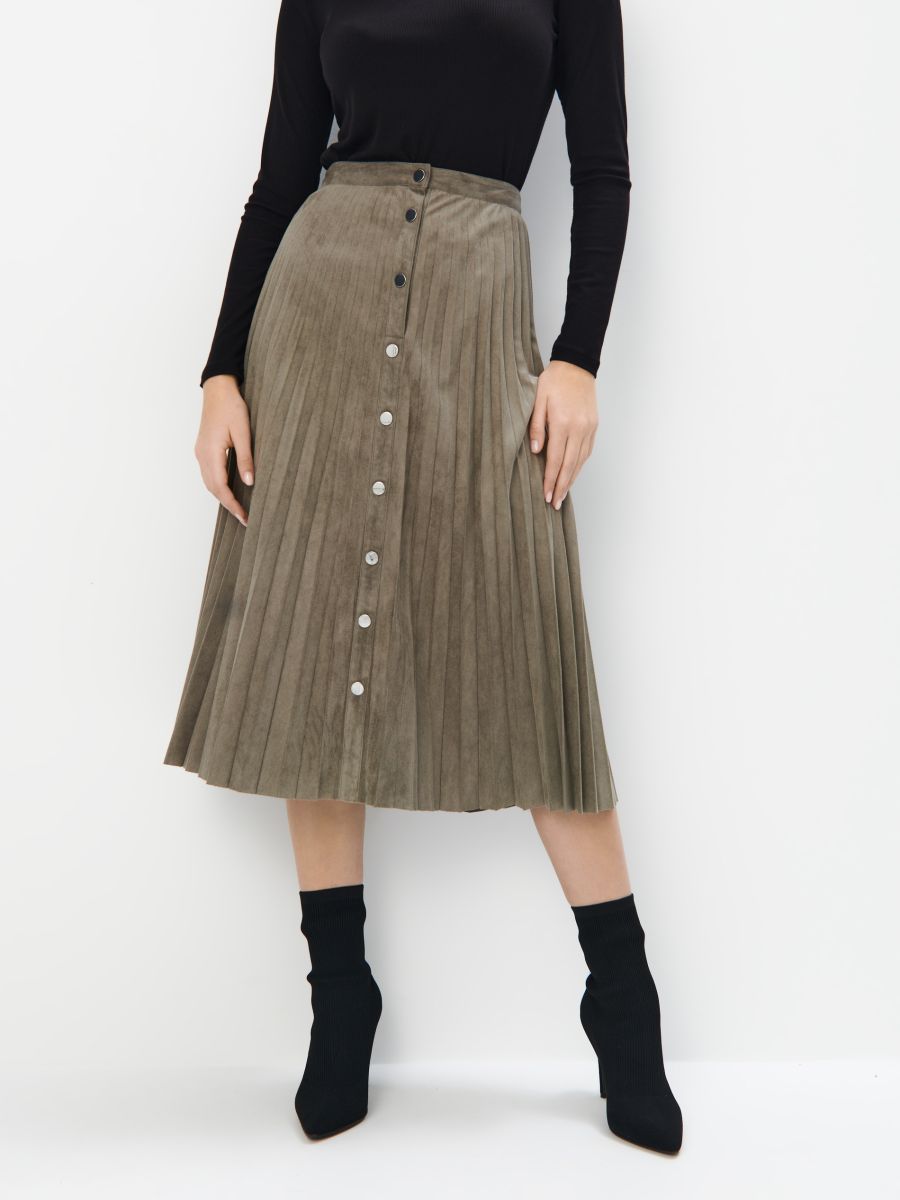 Plisowana spódnica midi