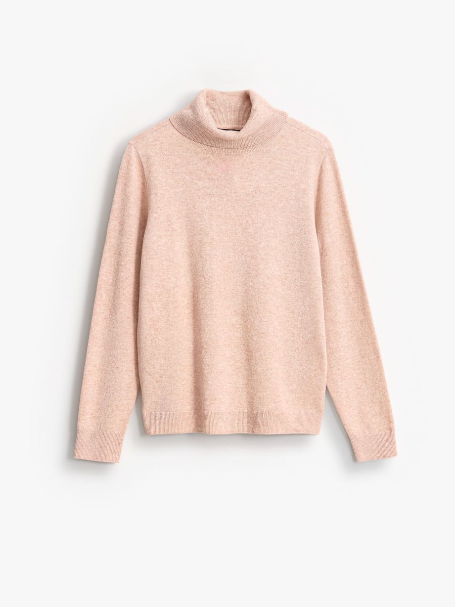 Wełniany beżowy golf