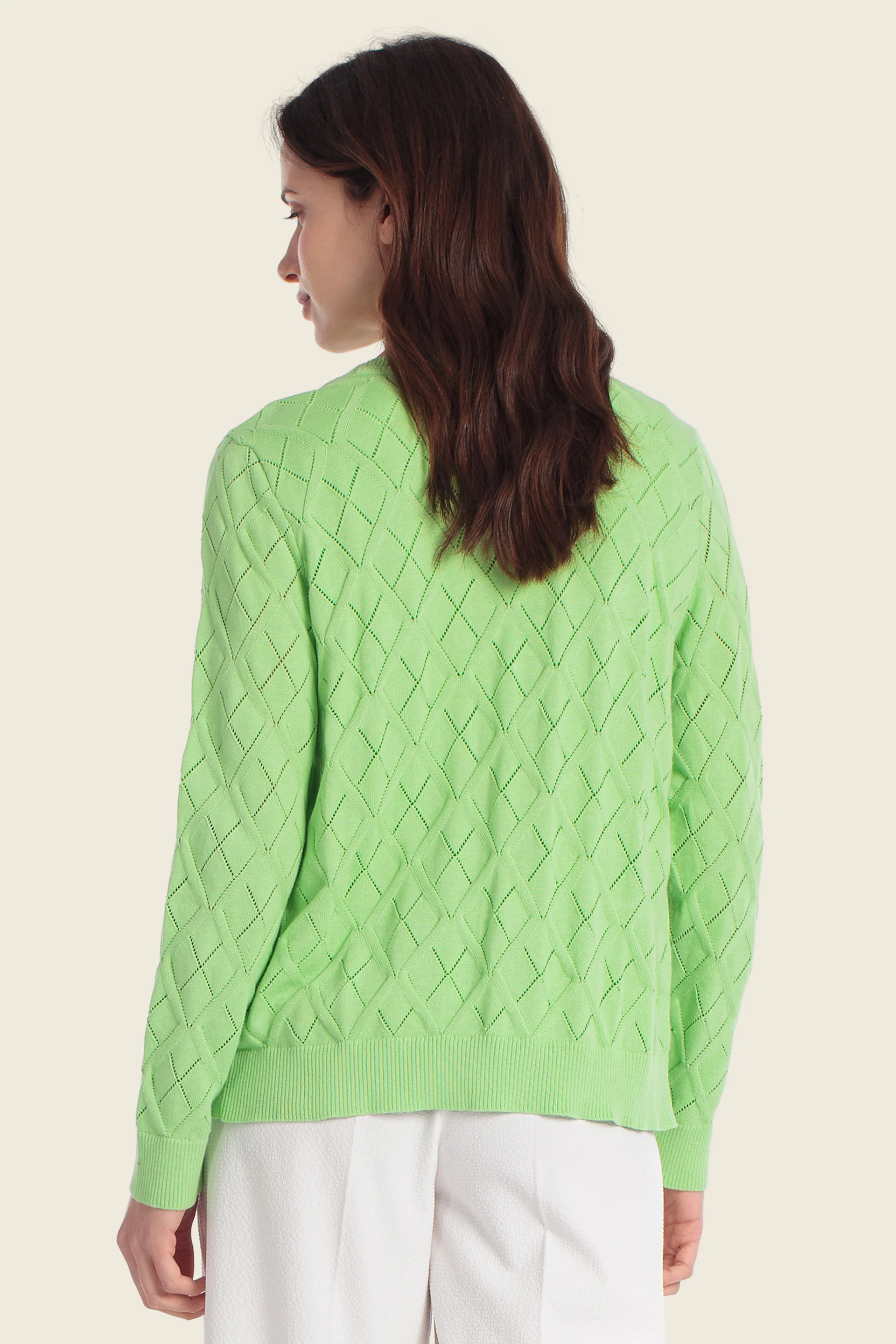 Strukturierte Strickjacke mit Knopfleiste