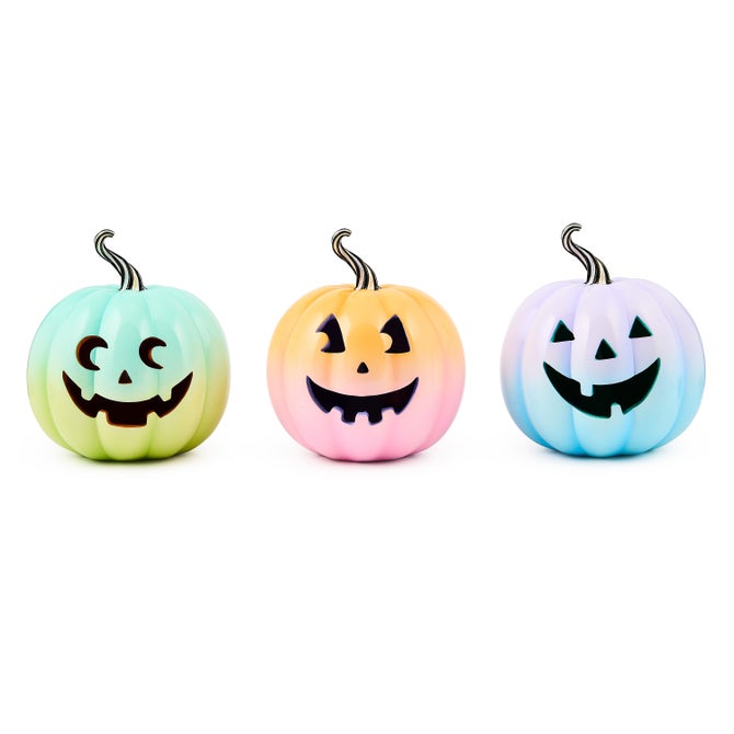 Trick or Treat Illuminated Jack O' Lanterns, Set of 3