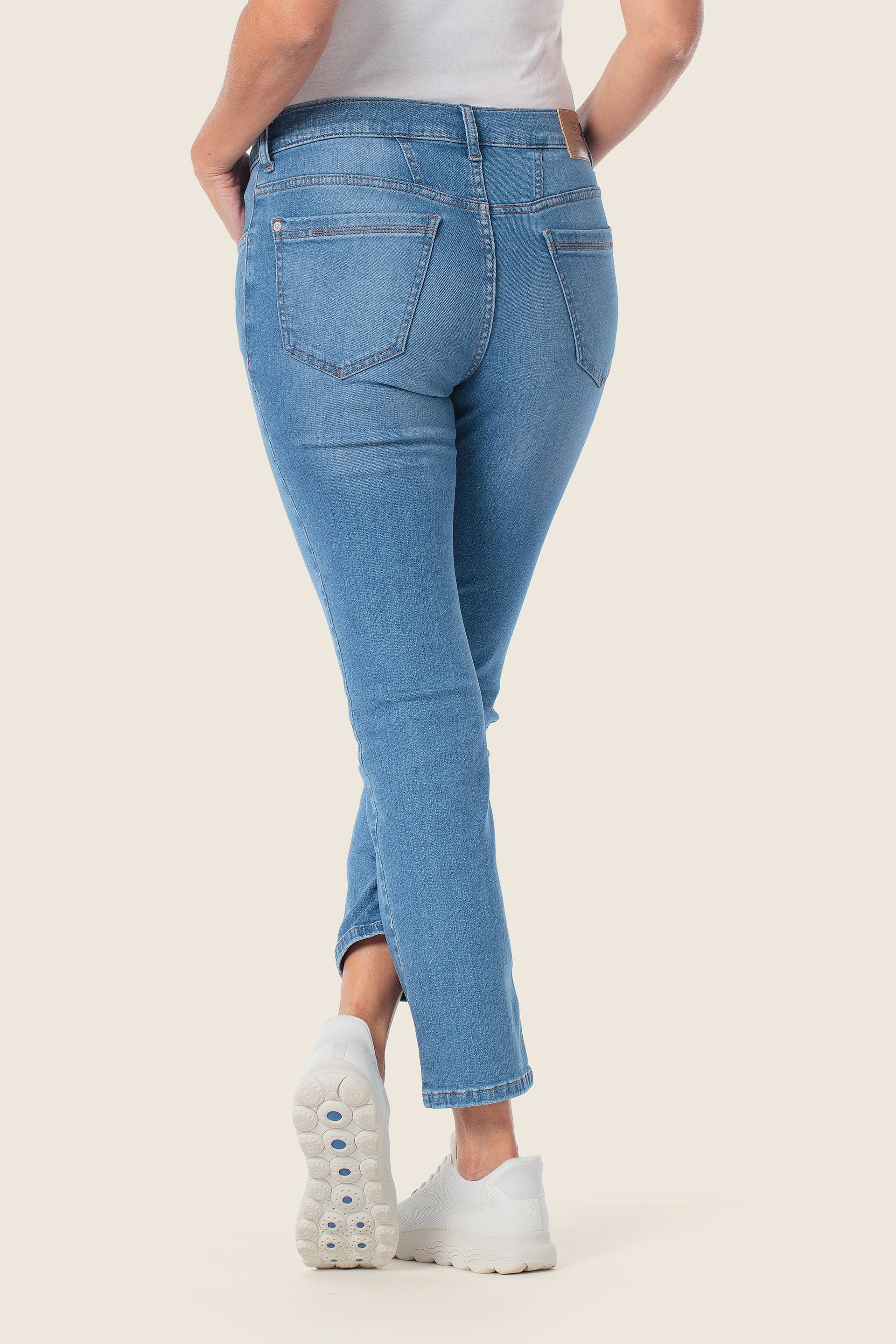 5 Pocket Jeans aus Baumwoll Mix