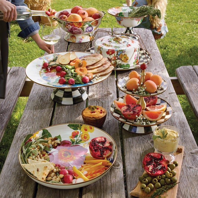 White Flower Market Abundant Bowl