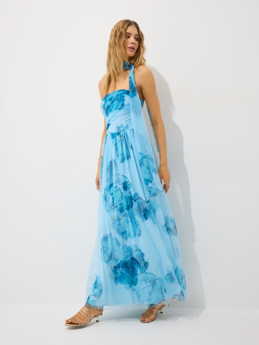 Sukienka maxi z szalem