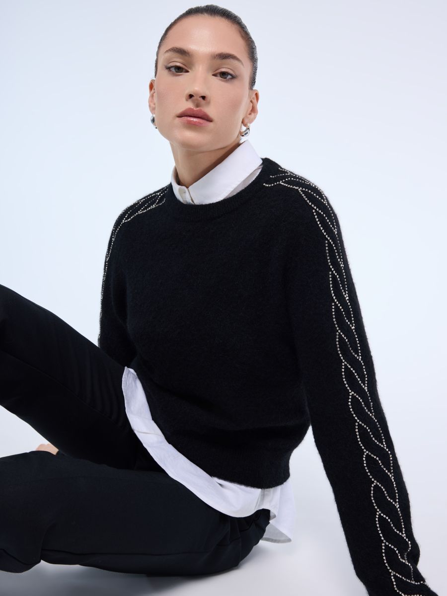 Sweter z wełną alpaki