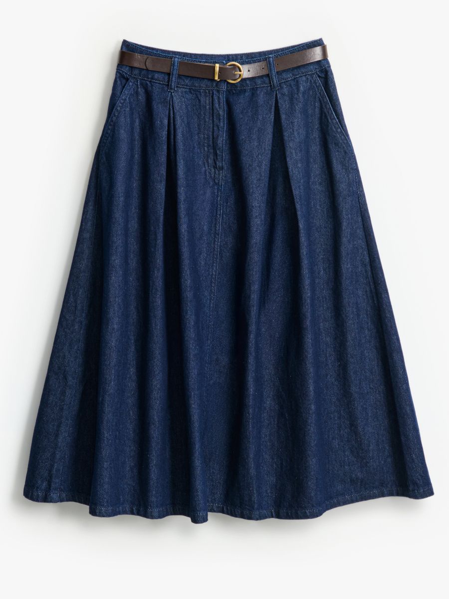 Jeansowa spódnica midi