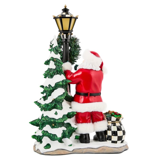 Santa by Lamp Post Illuminated Figure