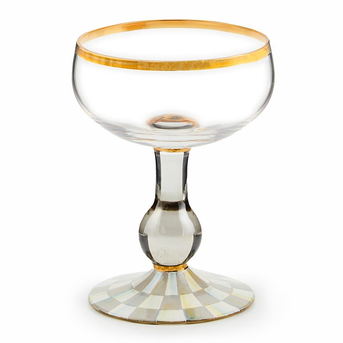 Sterling Check Coupe Glass