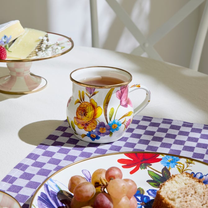 Floral Enamel Mug