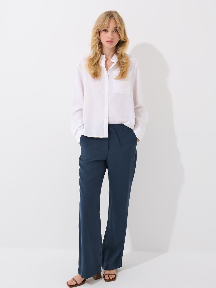 Koszula z wiskozy i lnu