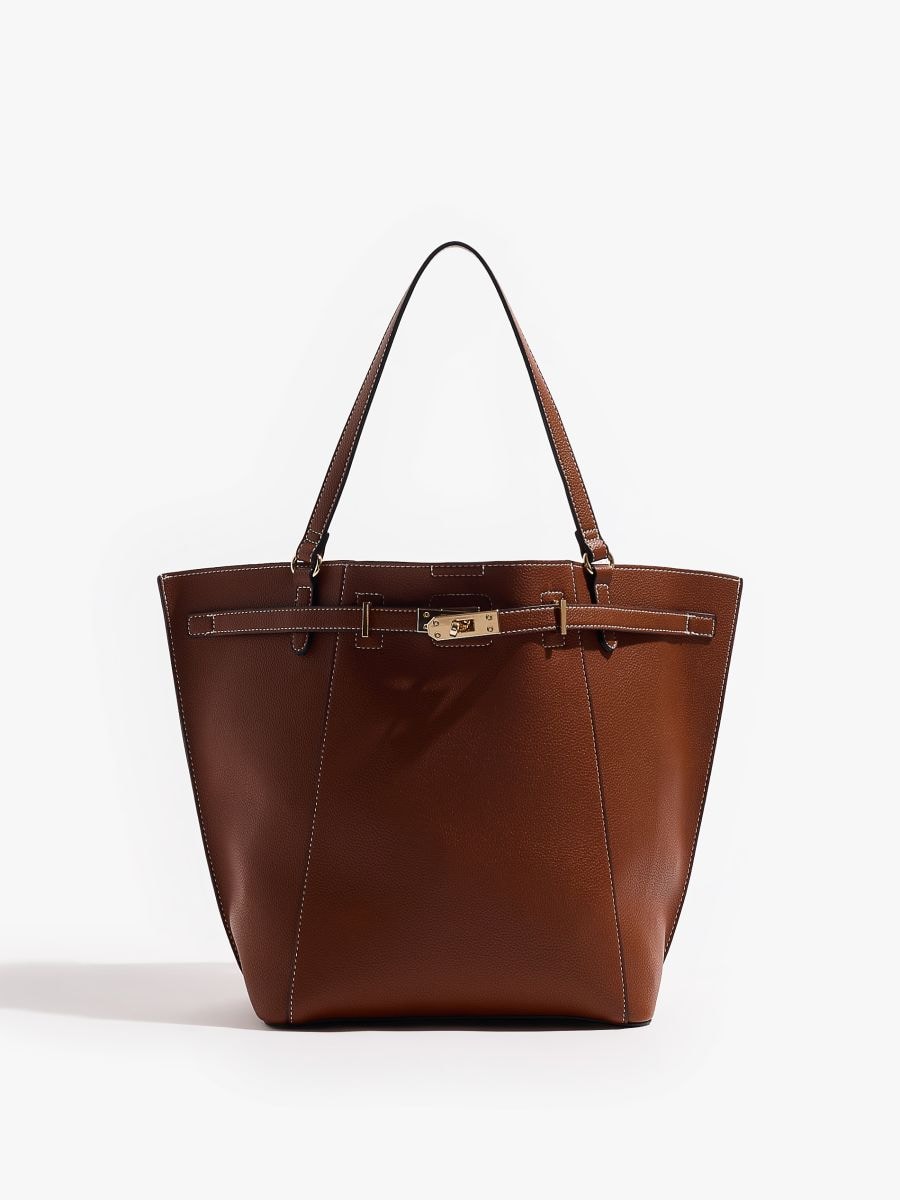 Brązowa torebka shopper