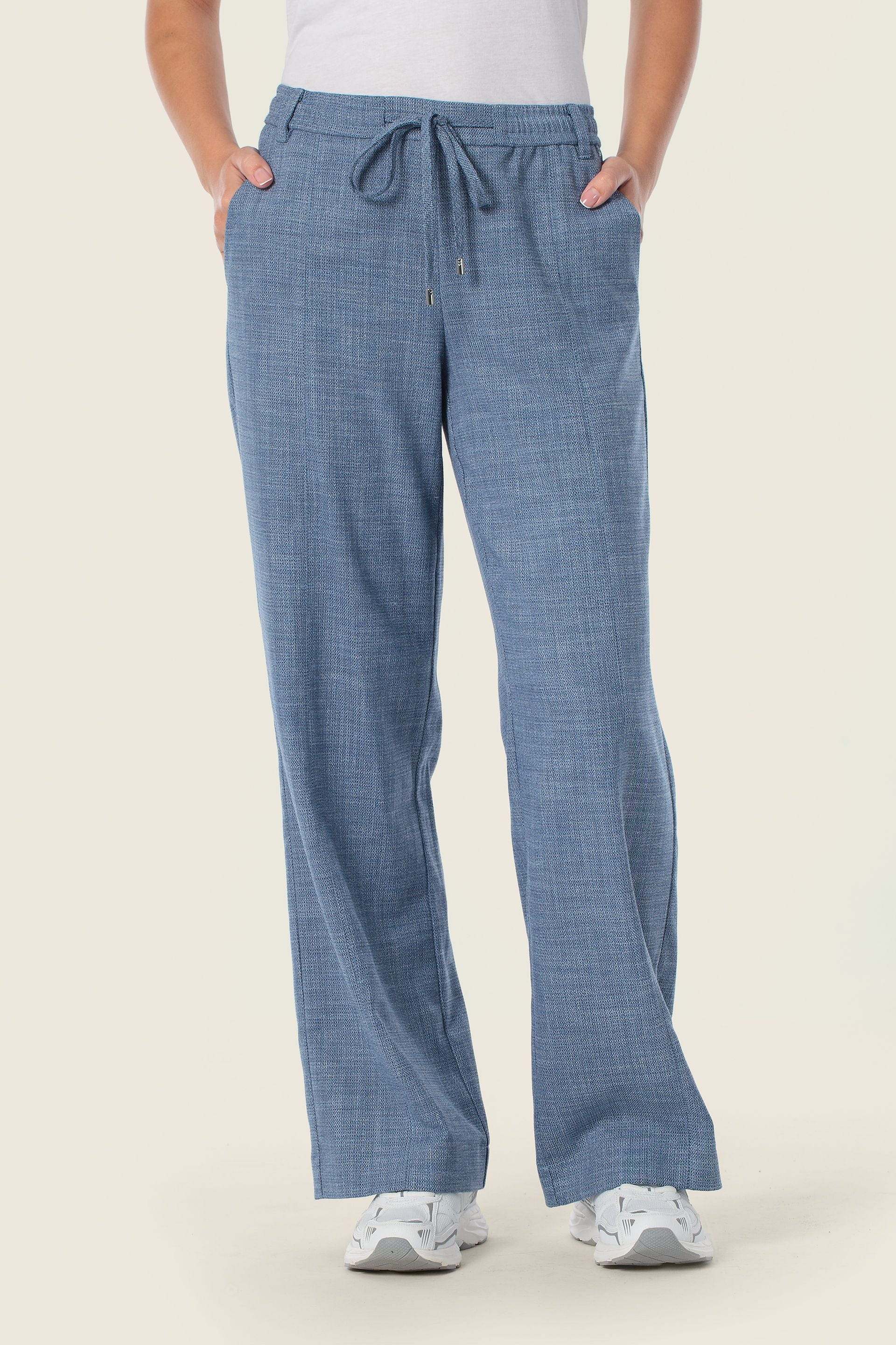 Chino Hose Elastikbund Indigoblau