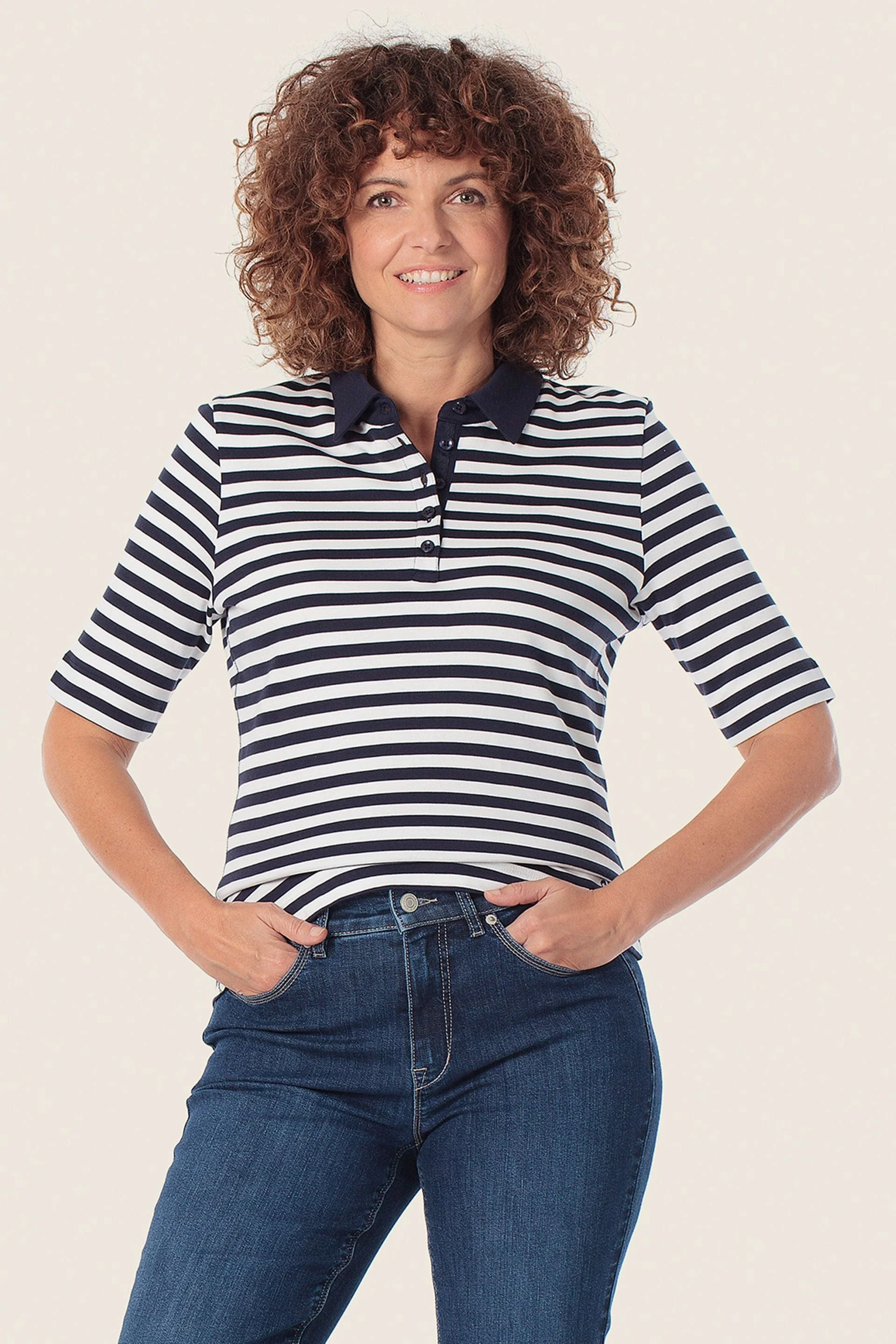 Gestreiftes Poloshirt