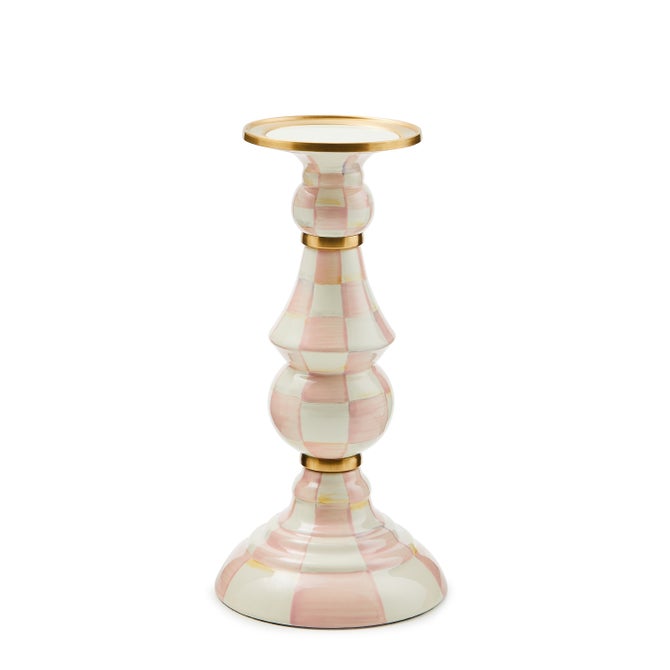 Rosy Check Large Pillar Candlestick