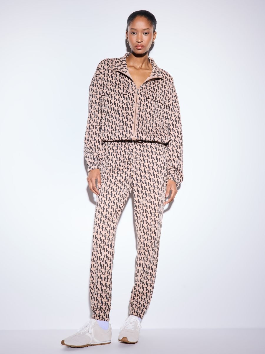 Czekoladowe spodnie joggery