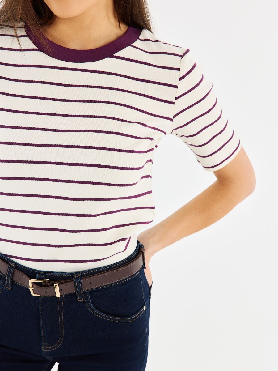 Bawełniany t-shirt w paski