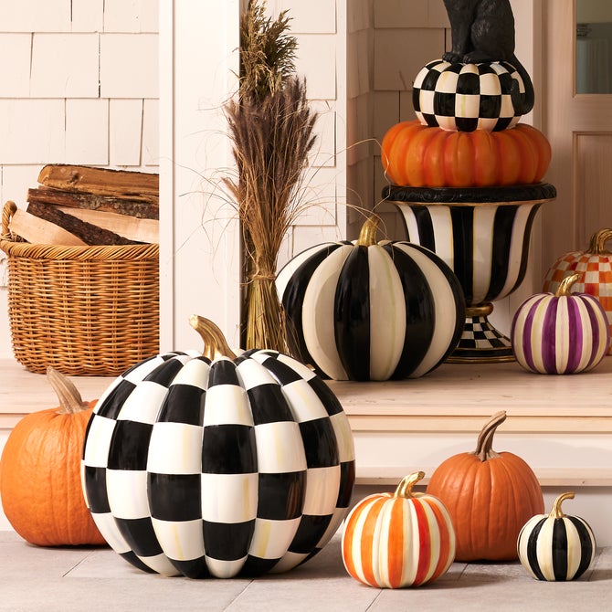Courtly Check Outdoor Pumpkin