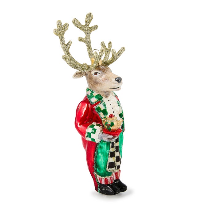 Check It Out Reindeer Butler Ornament