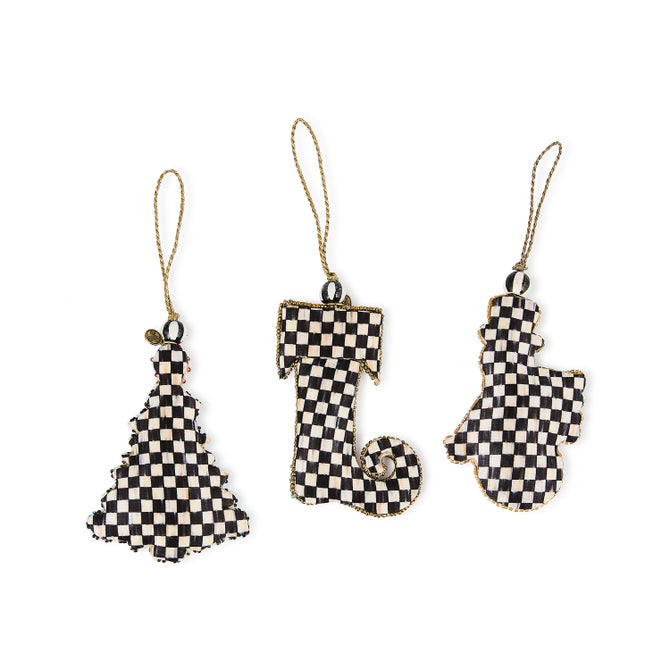 Cozy Holiday Beaded Ornaments, Set of 3