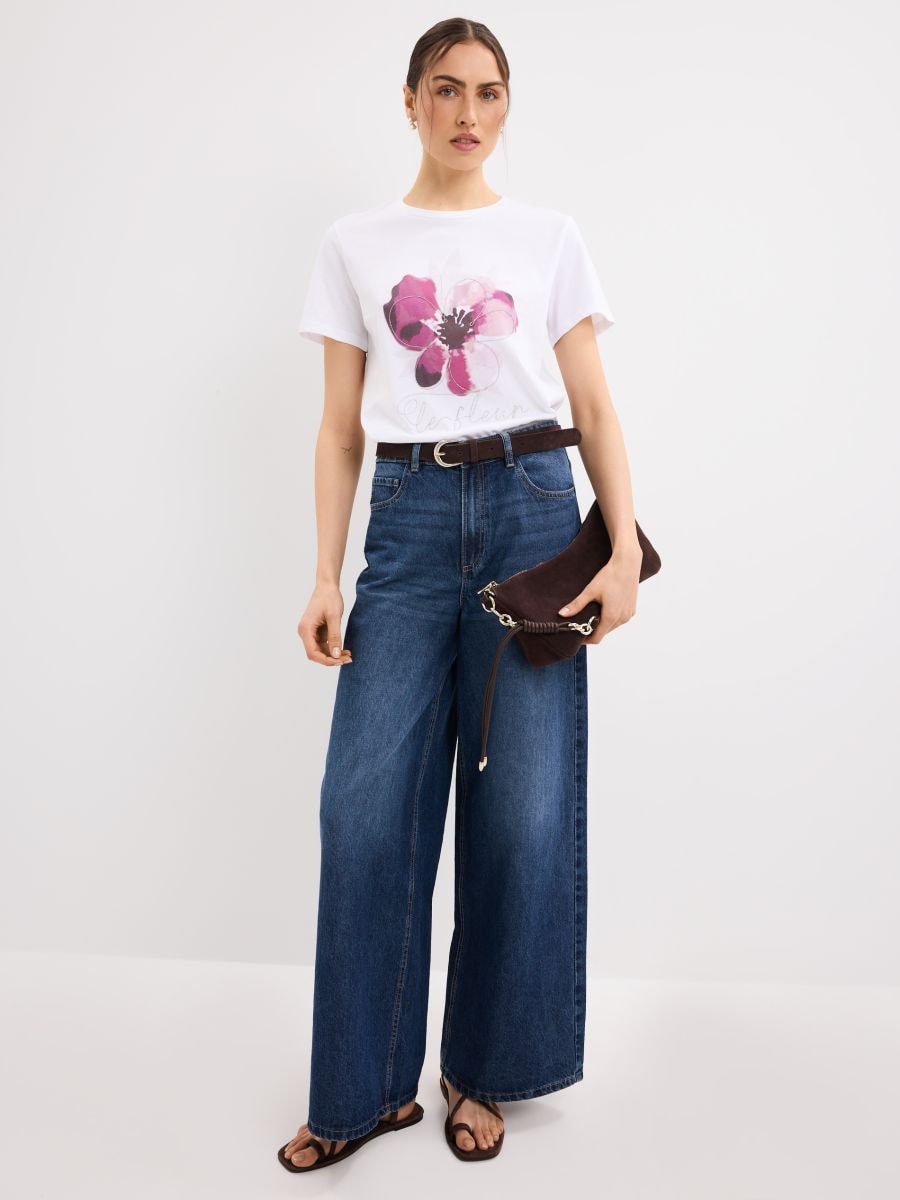 Bawełniany t-shirt z nadrukiem