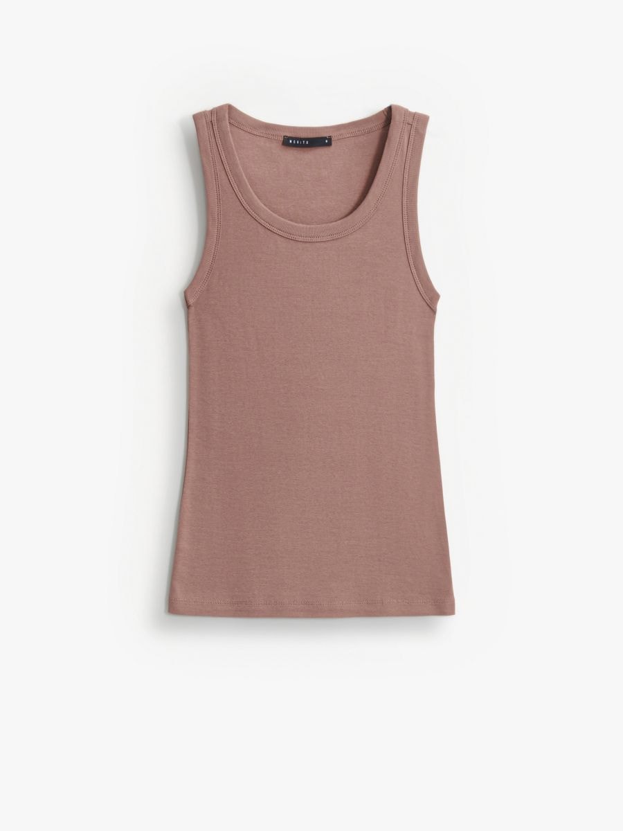 Biały dopasowany top