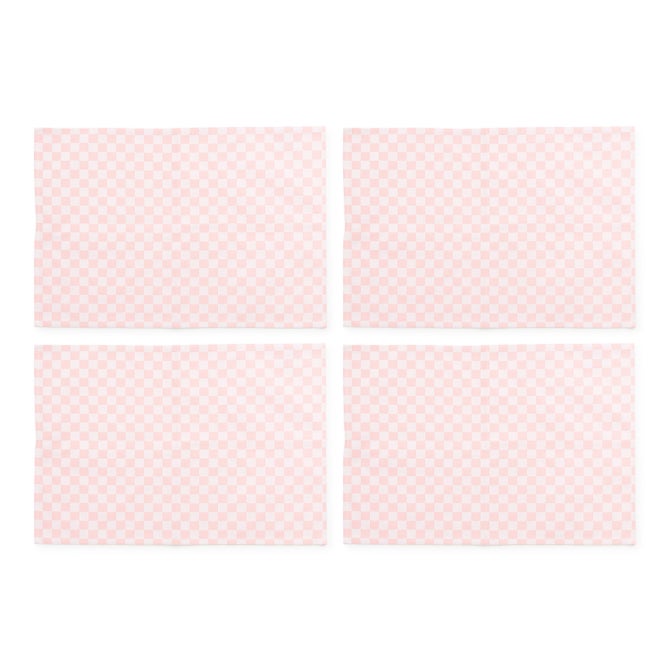 Pink Check Placemat, Set of 4