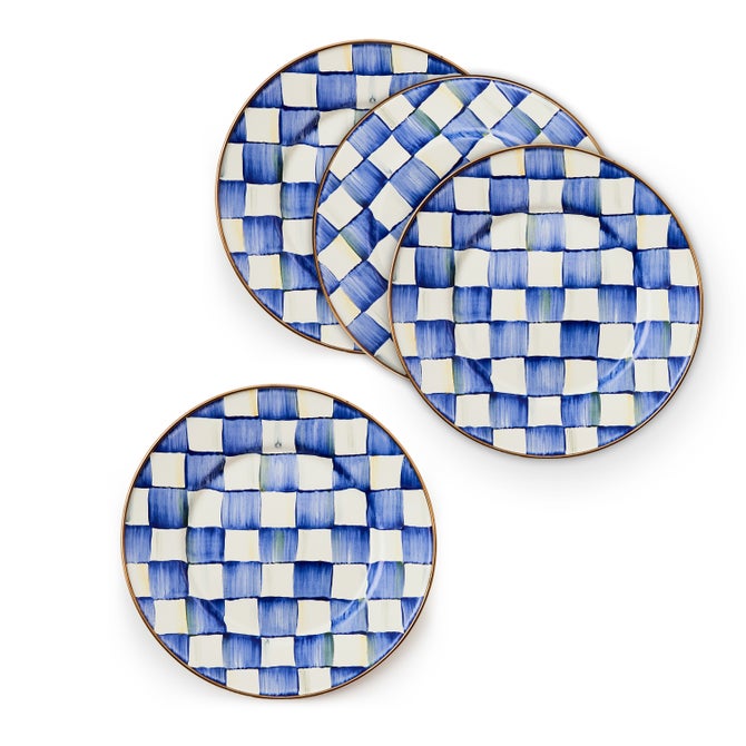 Royal Check Salad Plates, Set of 4
