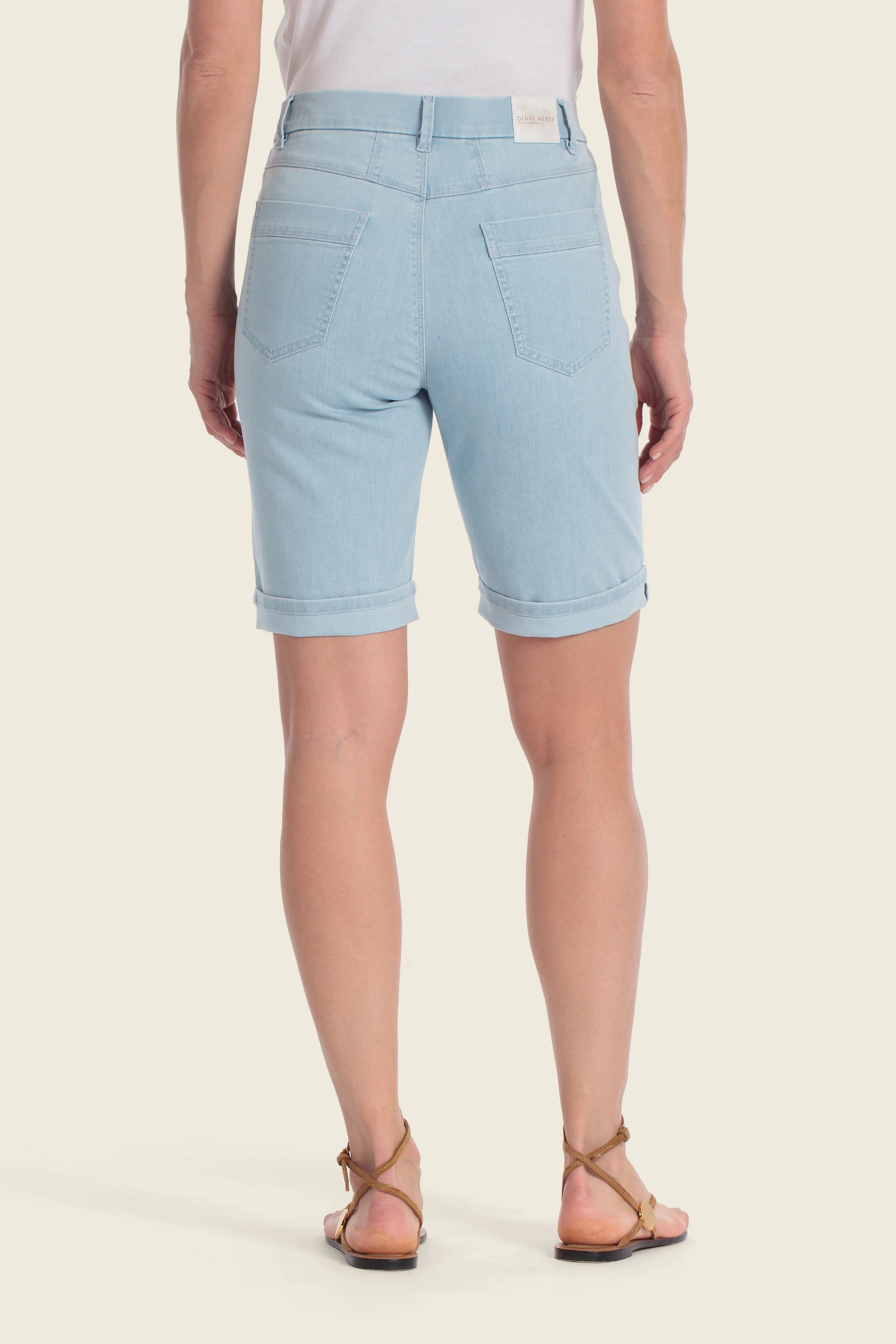 Jeans-Bermudas mit fünf Taschen