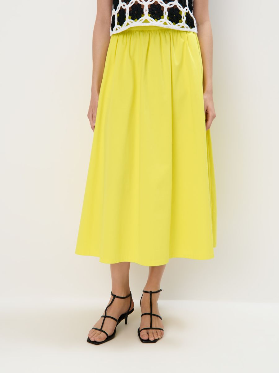 Żółta spódnica midi