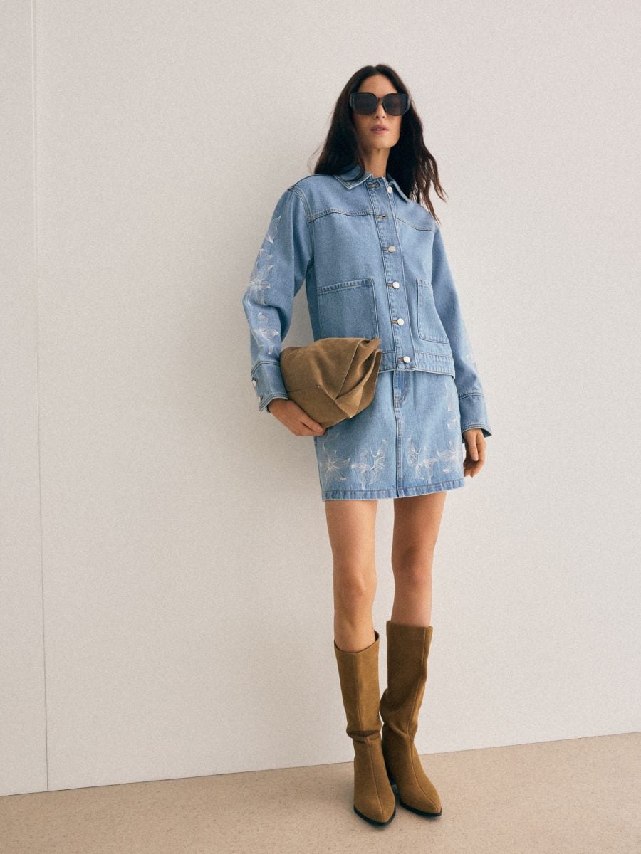 Jeansowa spódnica mini