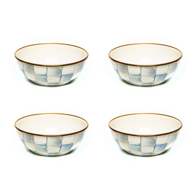 Sterling Check Everyday Bowls, Set of 4