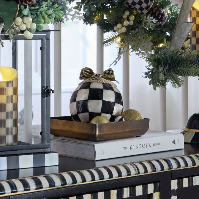 Check Capiz Jumbo Ball Ornament