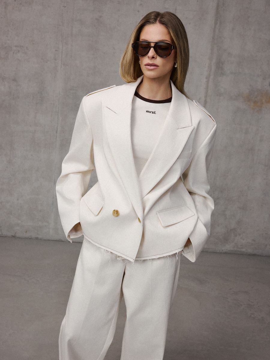 Krótka marynarka oversize