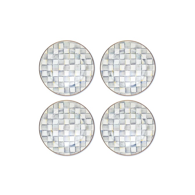 Sterling Check Chargers, Set of 4