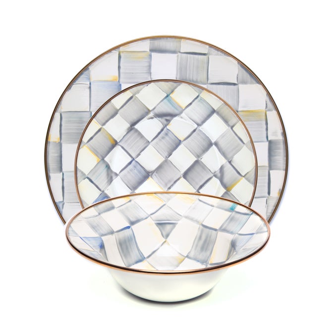 Sterling Check 3 Piece Place Setting