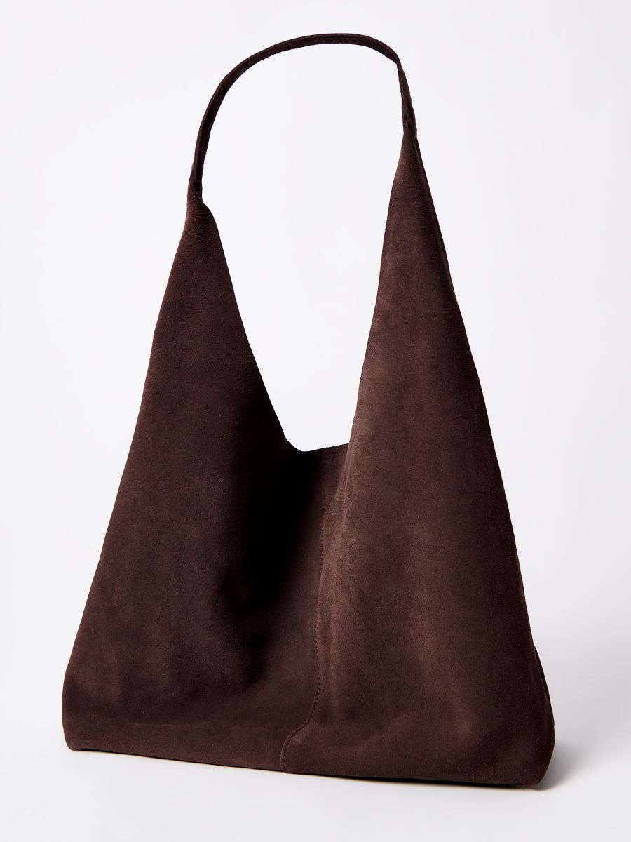 Skórzana ciemnobrązowa torebka