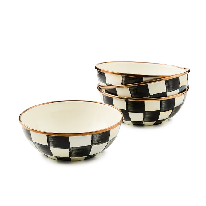 Enamel Everyday Bowls, Set of 4