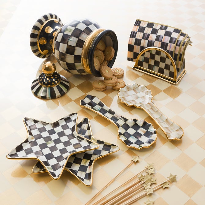 Courtly Check Ceramic Napkin Holder