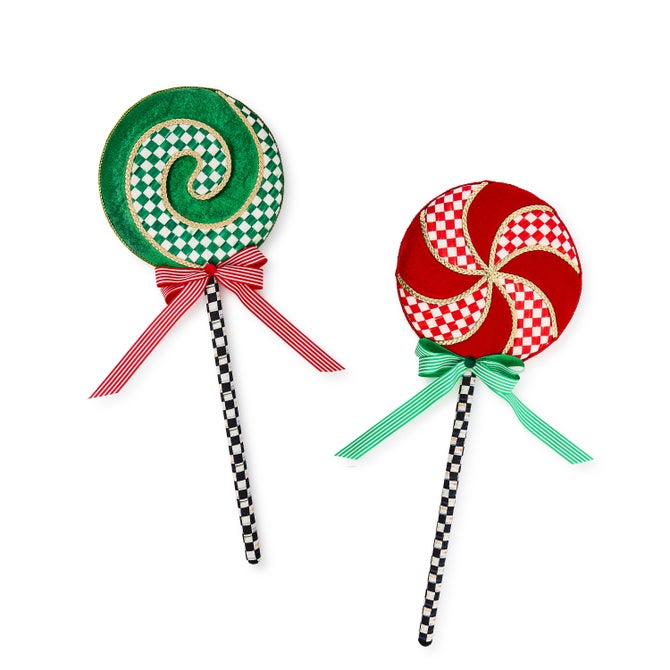 Check It Out Medium Fabric Lollipop Picks, Set of 2
