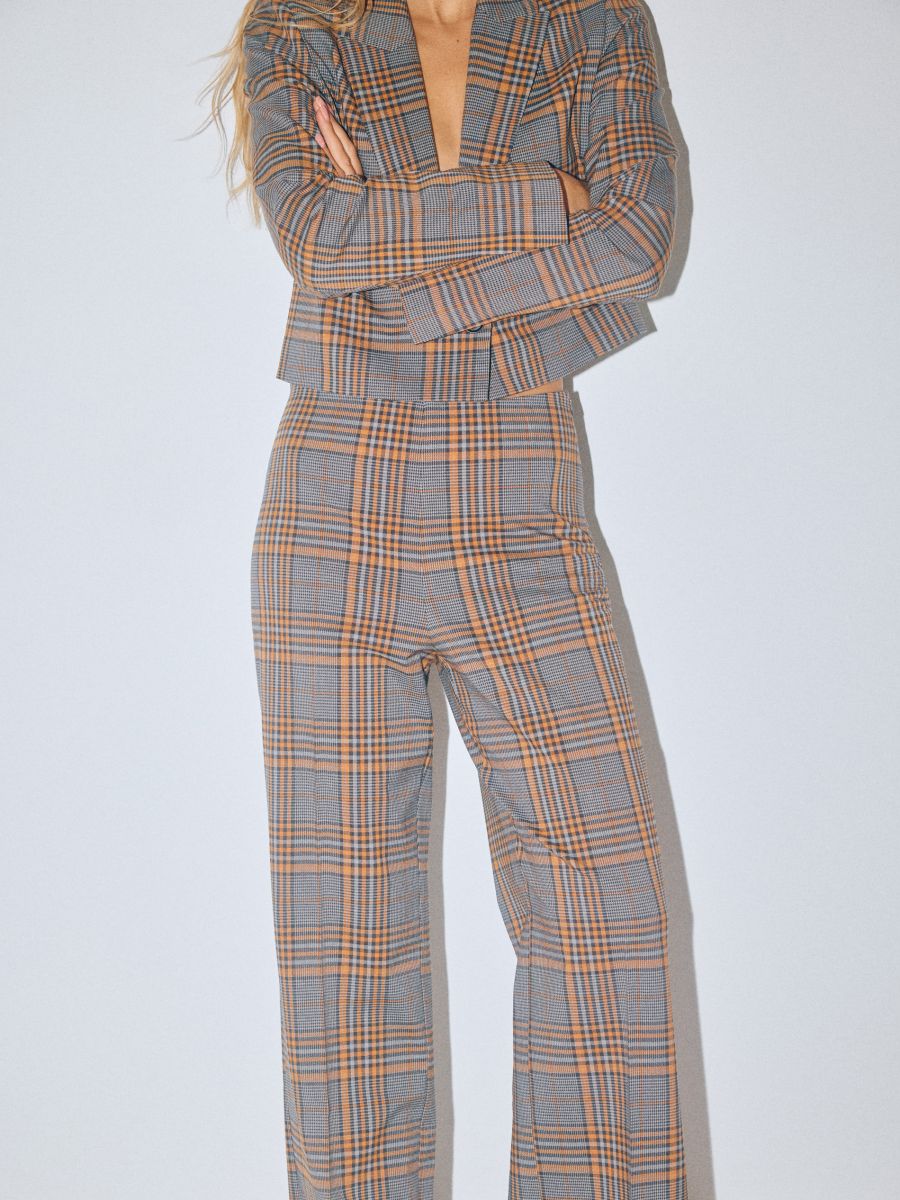 Spodnie z domieszką wełny