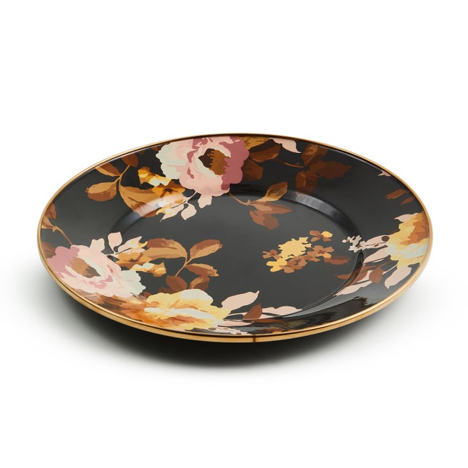 Wild Rose Brown Dinner Plate