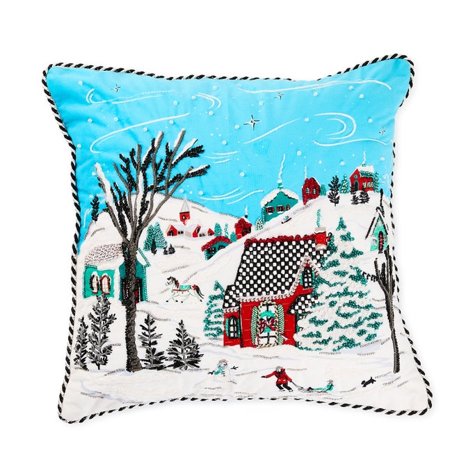 Alpine Scene Throw Pillow