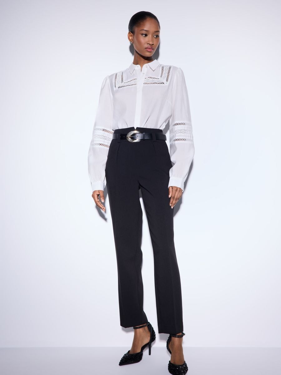 Biała koszula z lyocellem