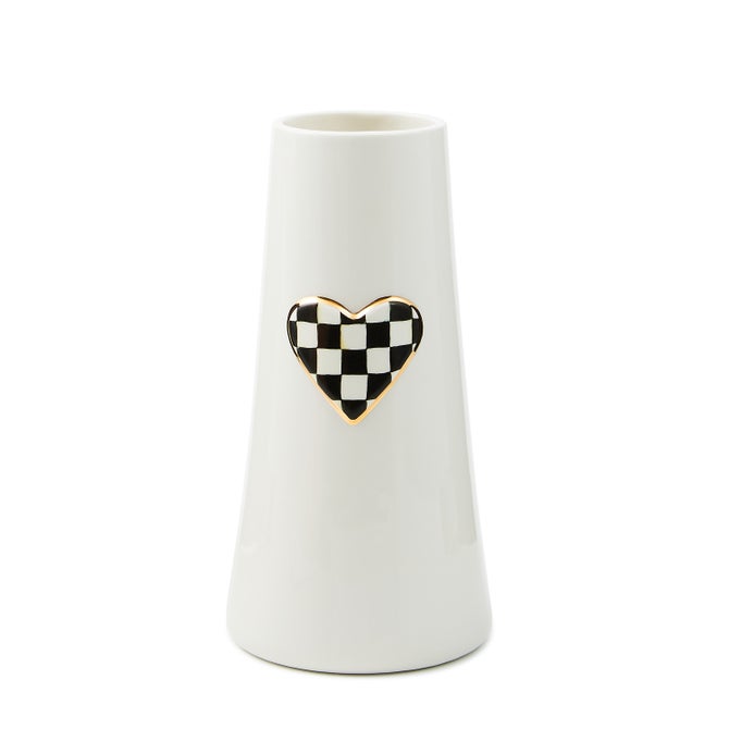 Courtly Check Tall Heart Vase