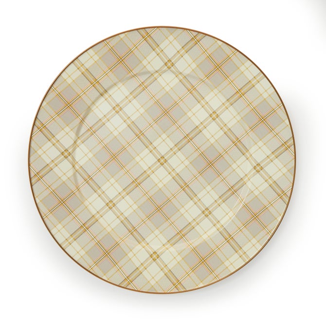 Tartan Latte Serving Platter